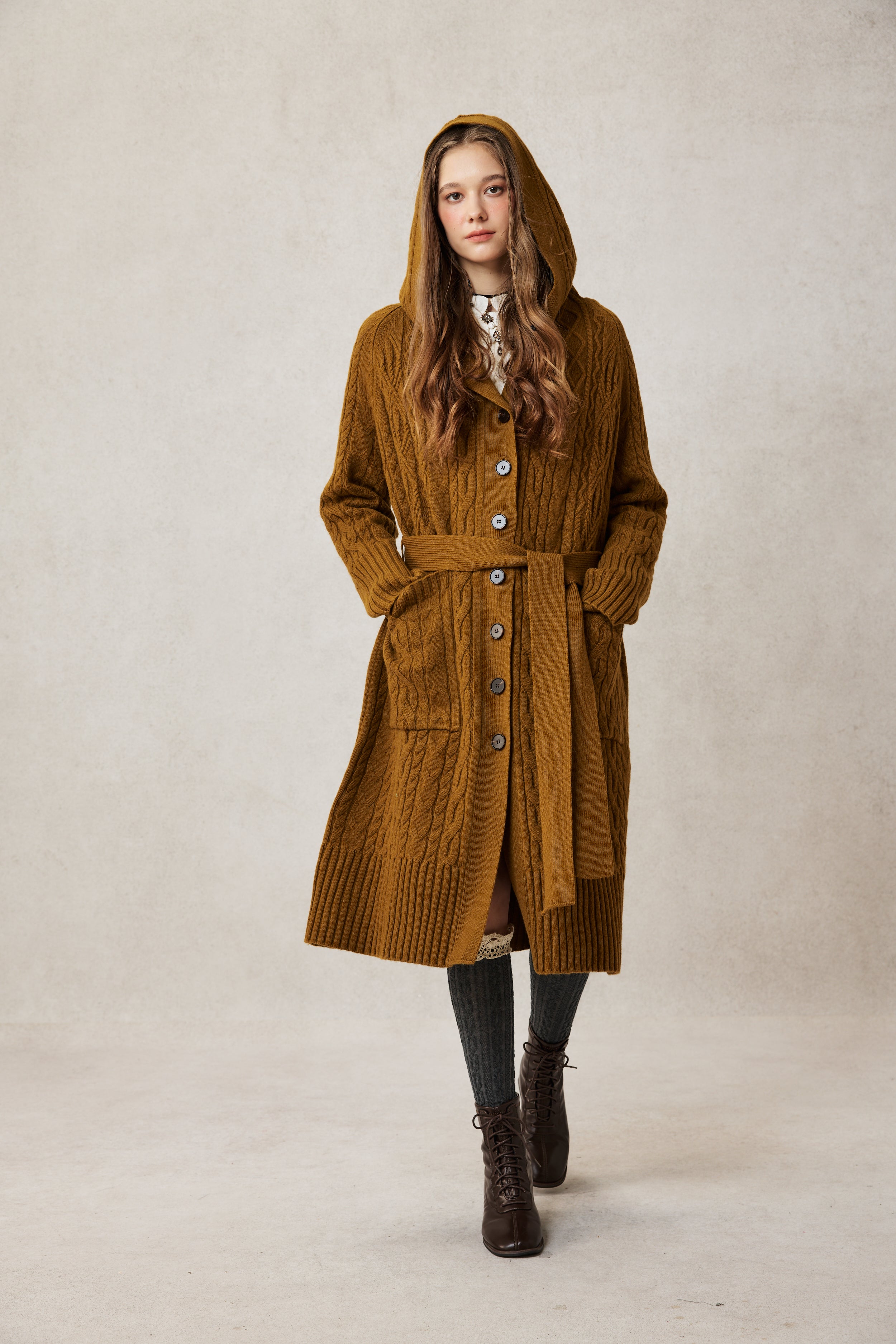 Maxi Hooded Wool Coat Cloak (8 Colors) – Linennaive