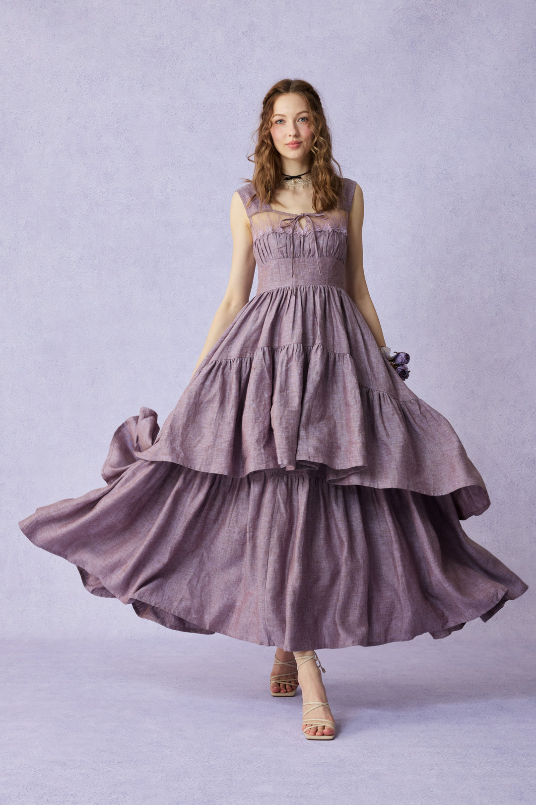 Amélia 29 |Victorian linen dress & skirt （2 pieces)