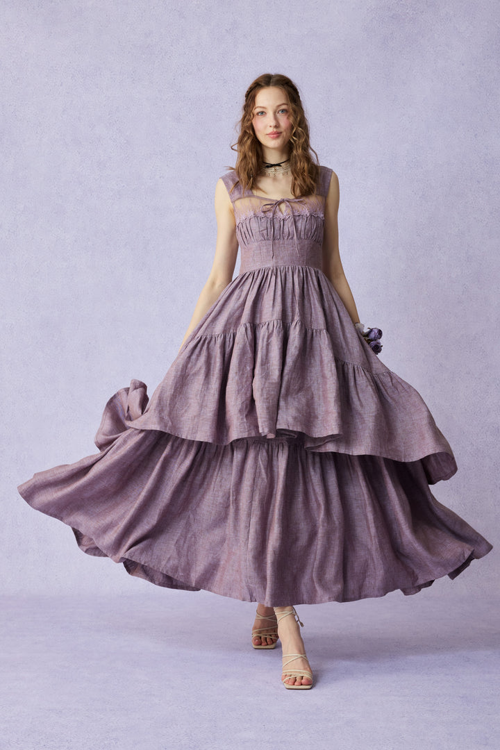 Amélia 29 |Victorian linen dress & skirt （2 pieces)