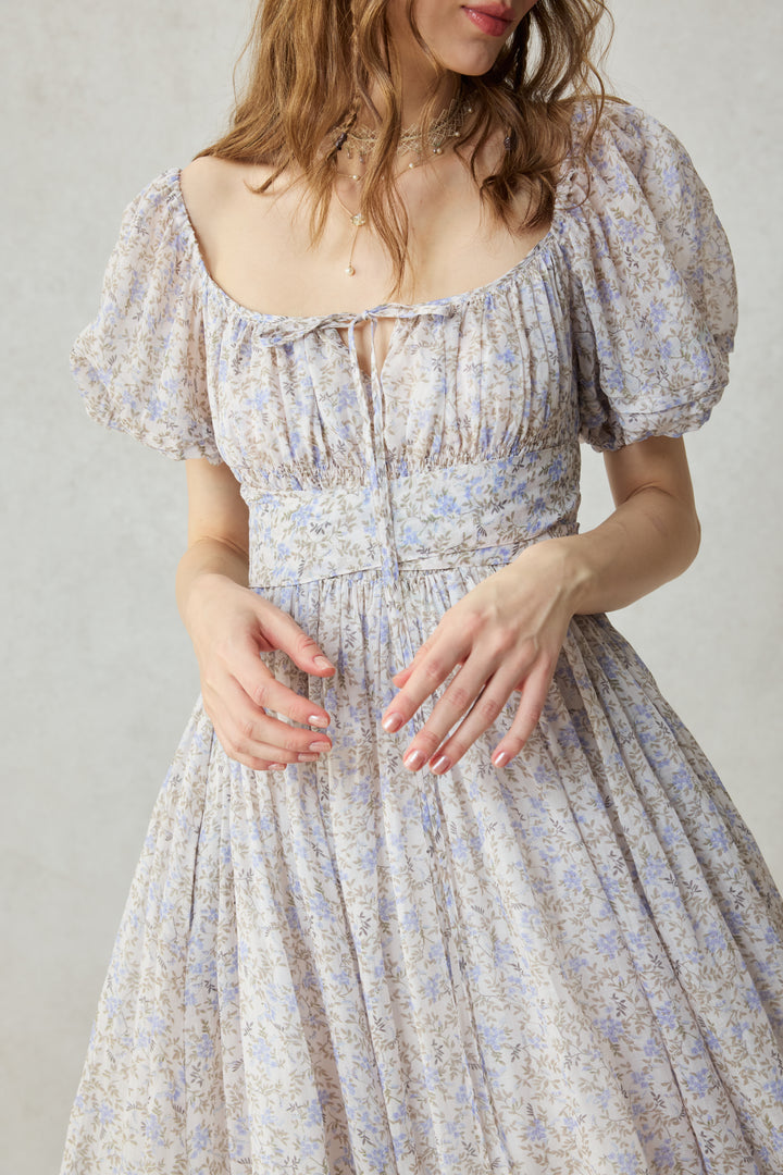 Alice 19 | Floral linen dress