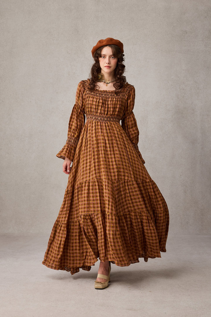 Cloud 21 | smocking embroidery linen dress