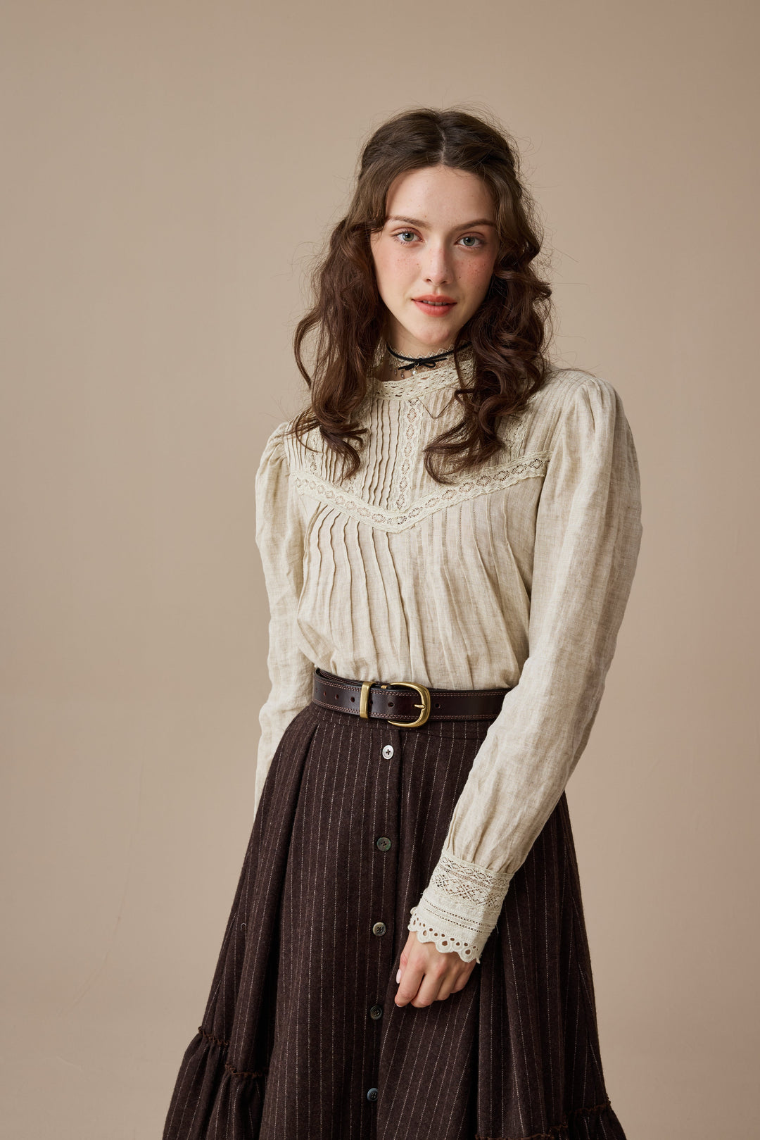 Minna 21 | Edward Linen Lace Blouse