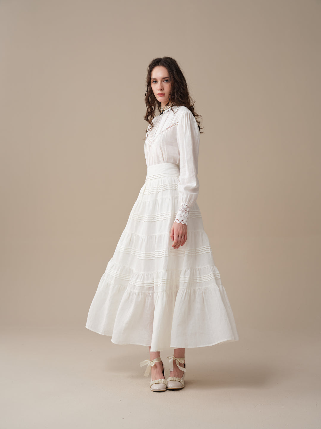 Minna 21 | Edward Linen Lace Blouse