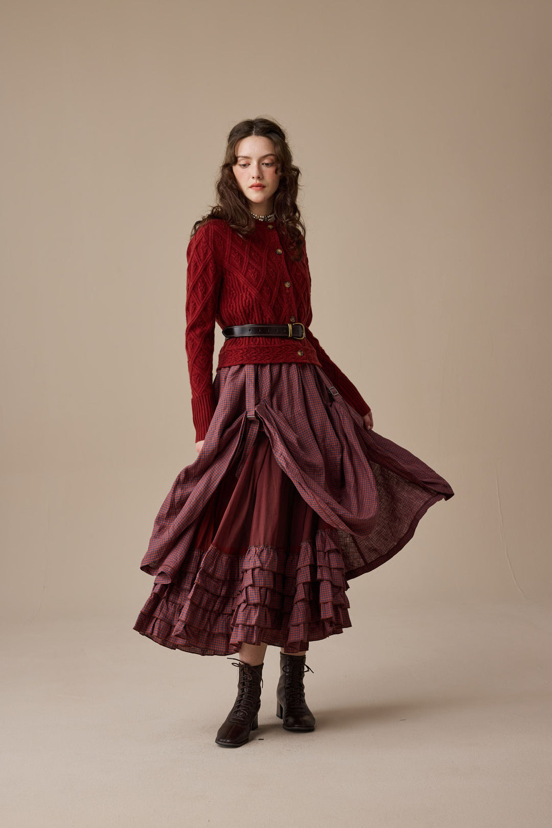 Anna 21 | Layered Linen Skirt (Adjustable)