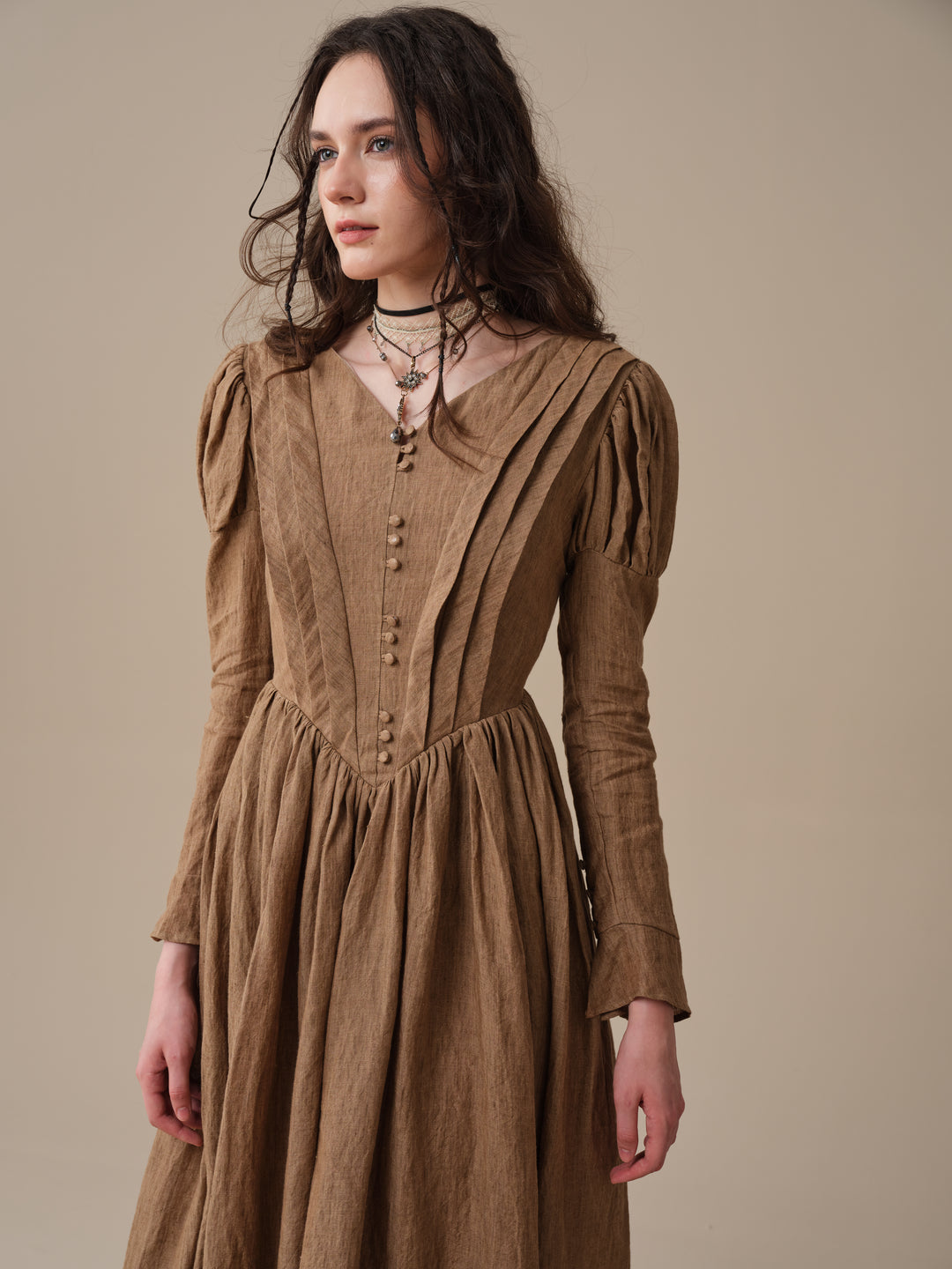 Madder 05 | Tailored Linen Corset Dress