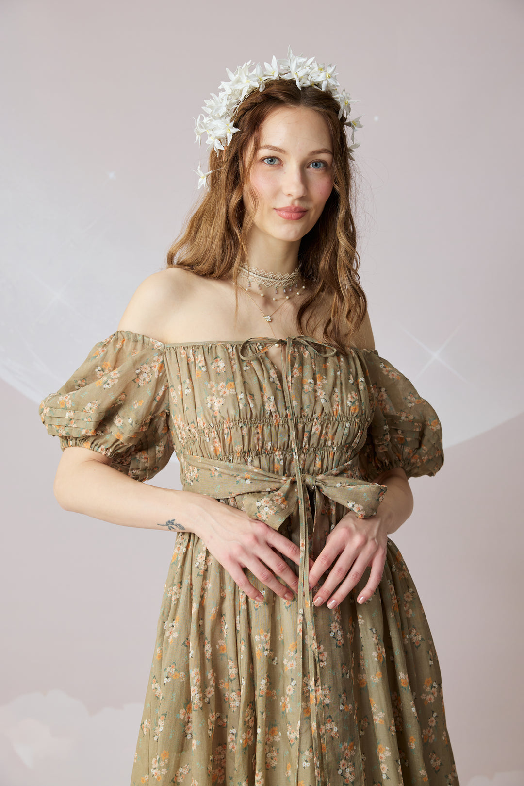 Alice 19 | Floral linen dress
