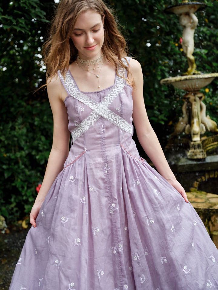 Juliet | Lace & Linen Dress Gown