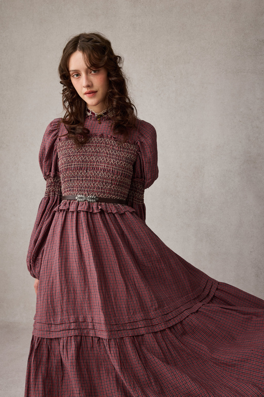 Jane 33 |Edward Smocking Linen Dress Chemise