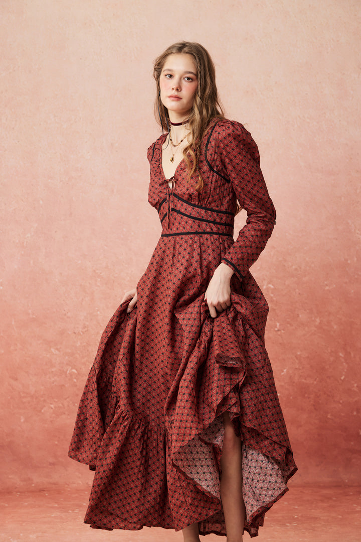 Chelse 19 |Longsleeved Linen Dress Gown