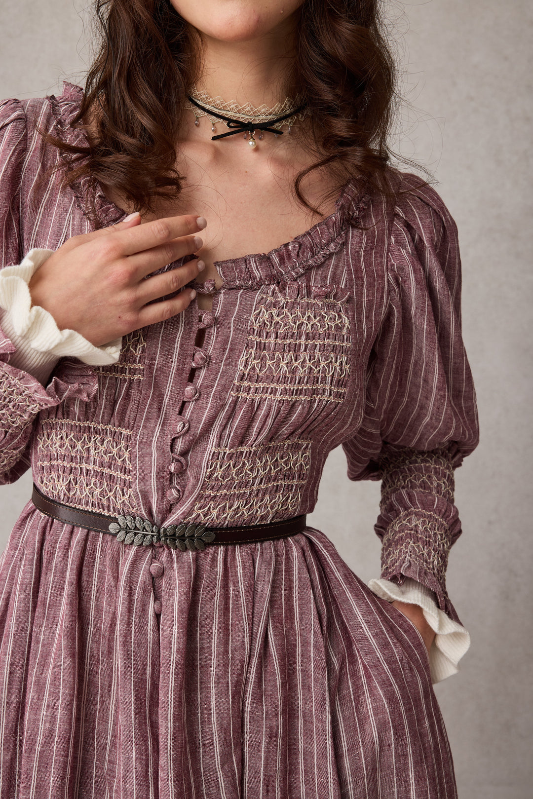 Jasmine 21 |smocking linen dress