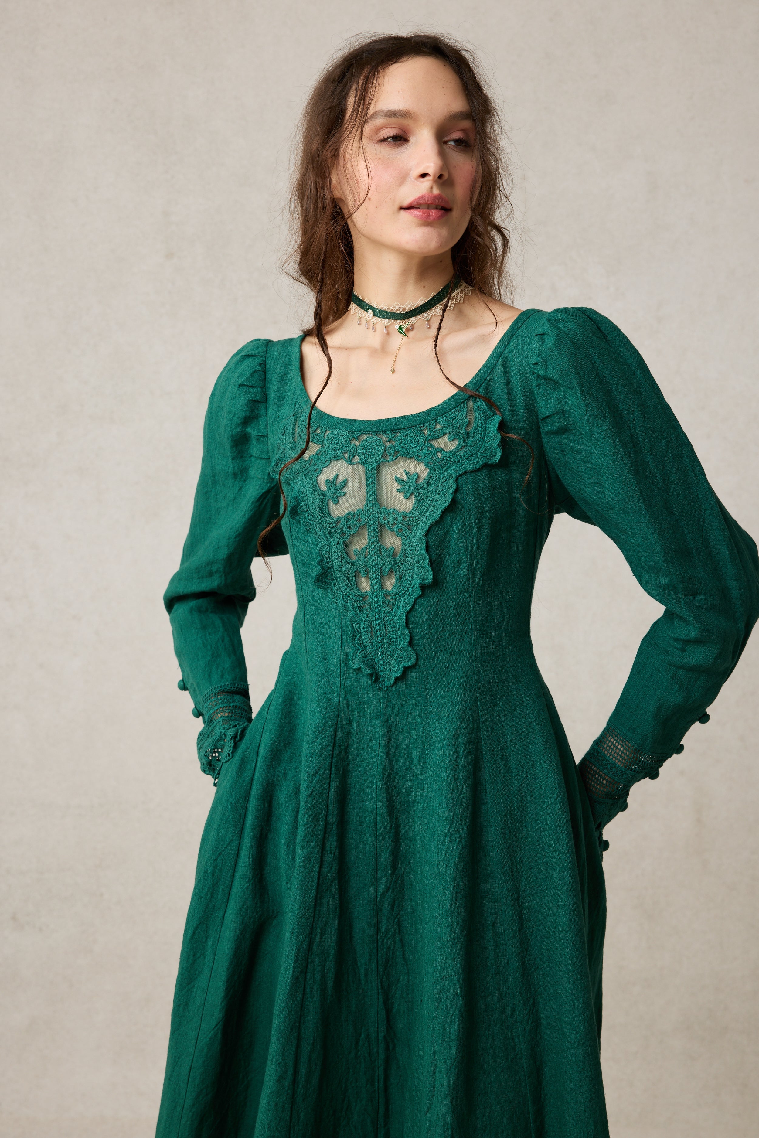 TROVE AMUNZEN LINEN ORIENTAL GOWN サイズ３ Azalea 23 | Linen Corset Evening Dress – Linennaive