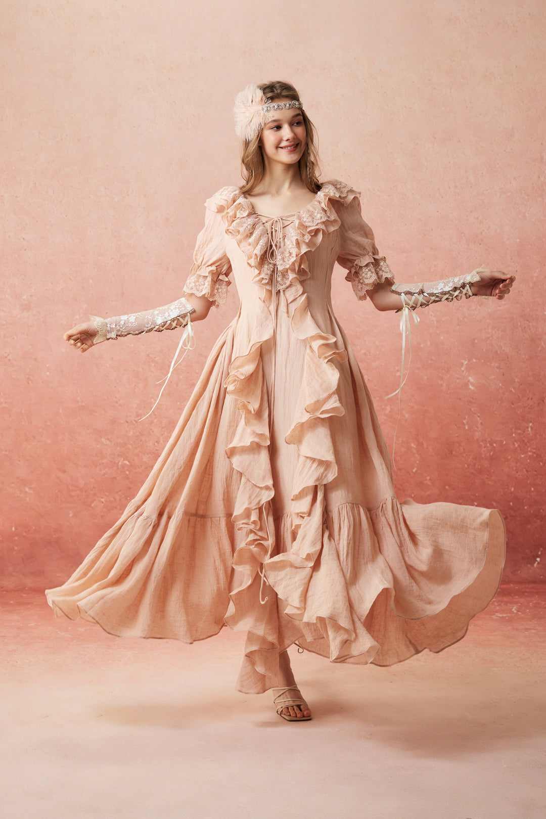 Dewdrops 16 | Maxi Linen Dress Gown