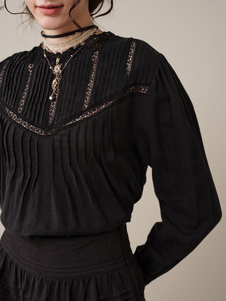 Minna 21 | Edward Linen Lace Blouse