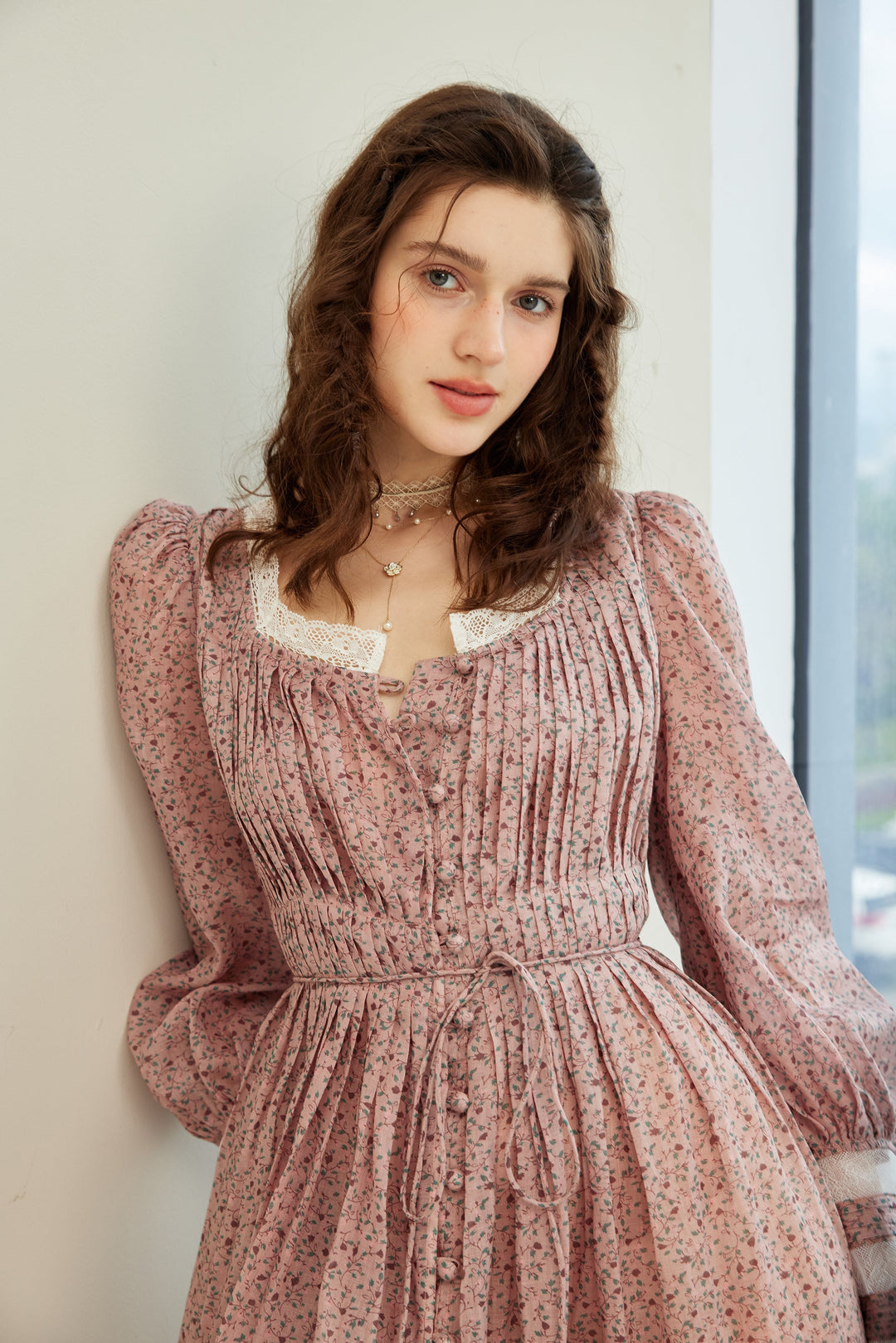 Josefina 19 | Dreamy Pleated Linen Dress Gown Linennaive Josefina 19 | Dreamy Pleated Linen Dress Gown Linennaive