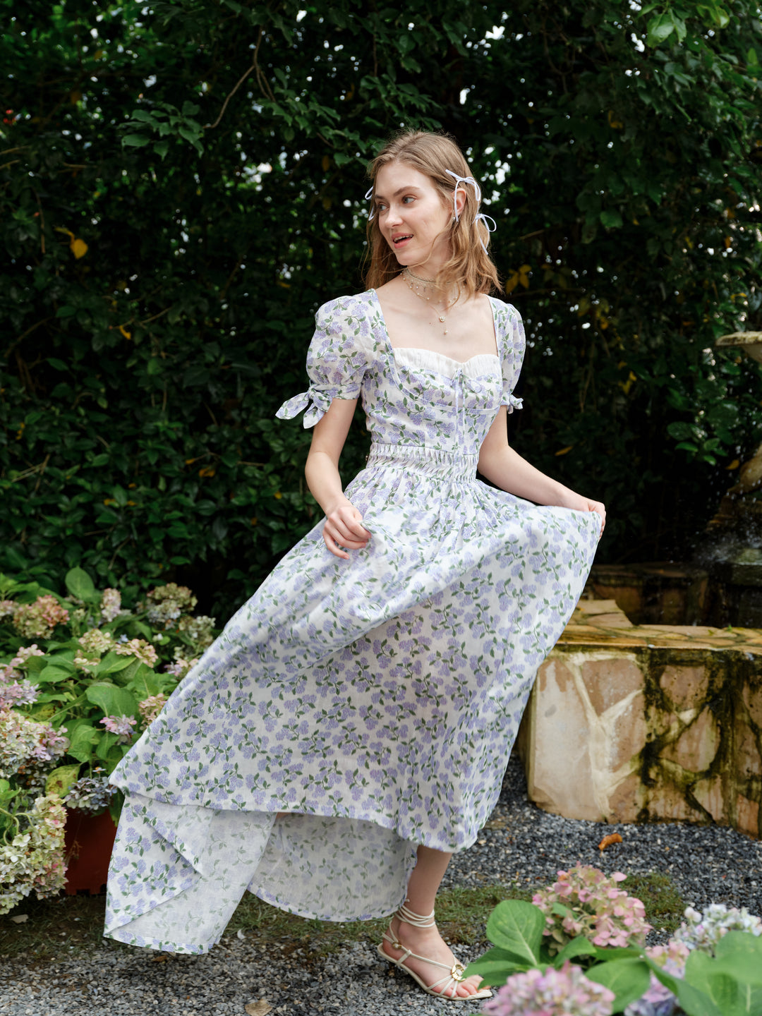 Hydrangea 27 | Corset Floral Linen Dress Hydrangea 27 | Corset Floral Linen Dress