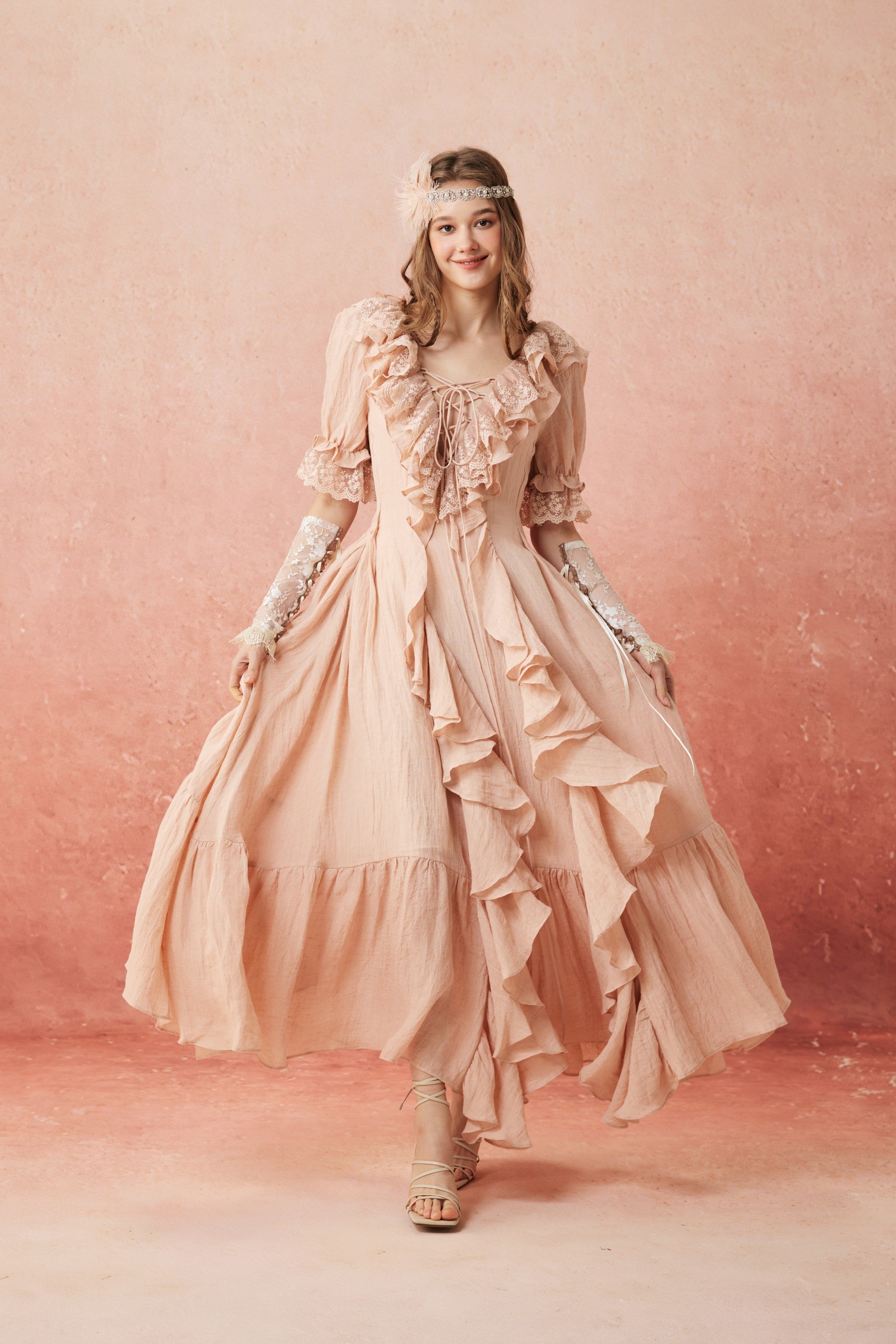 Dewdrops 16 | Maxi Linen Dress Gown – Linennaive