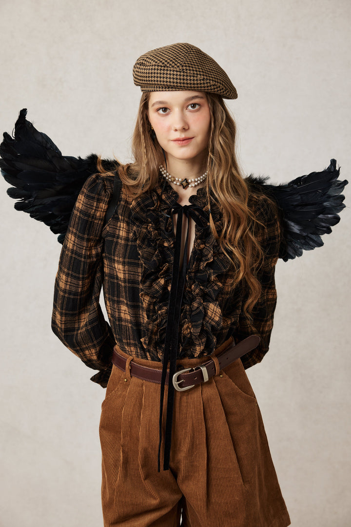 Annie 22 | 100% Wool Puff Sleeve Shirt Blouse