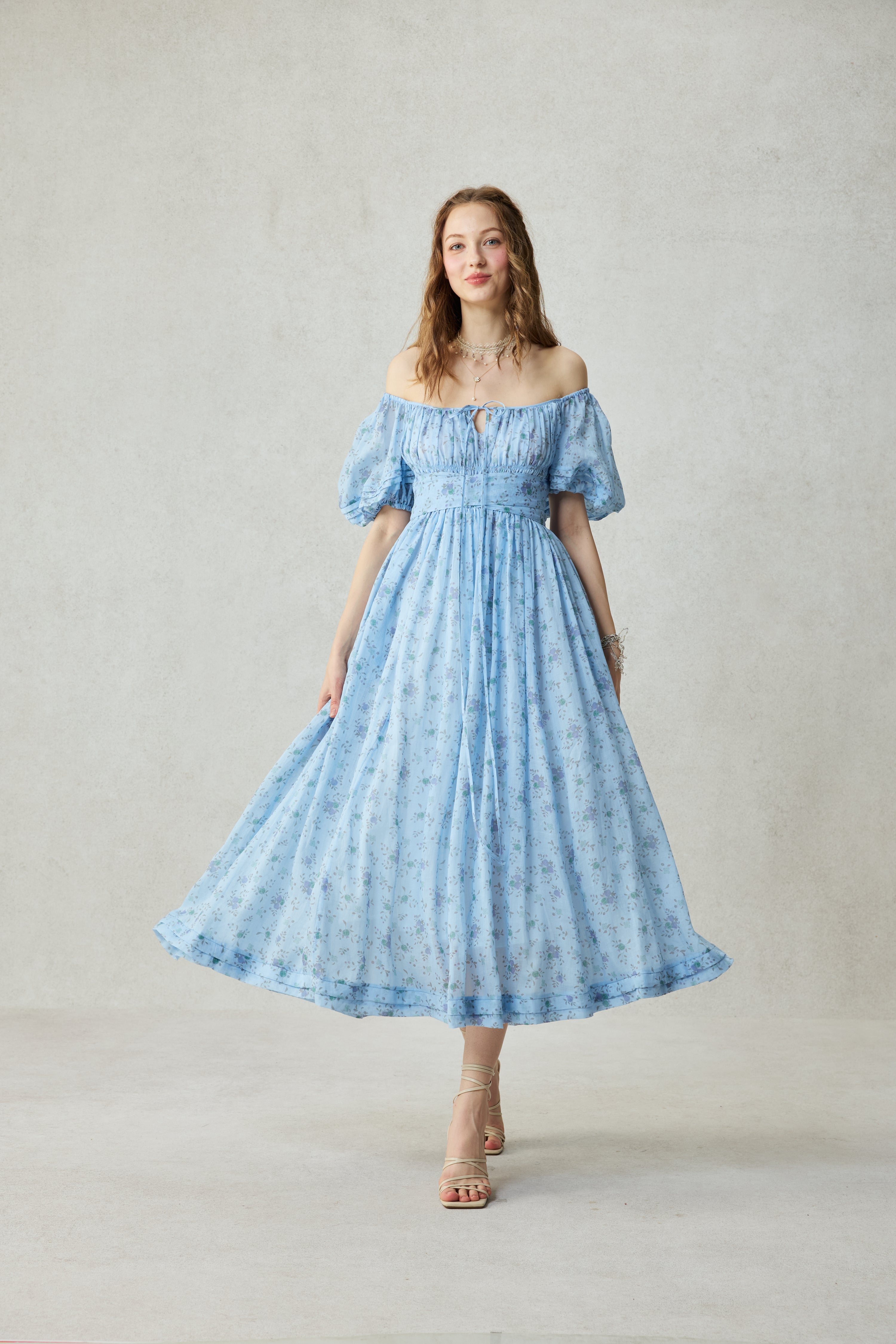 Alice 19 | Floral linen dress – Linennaive