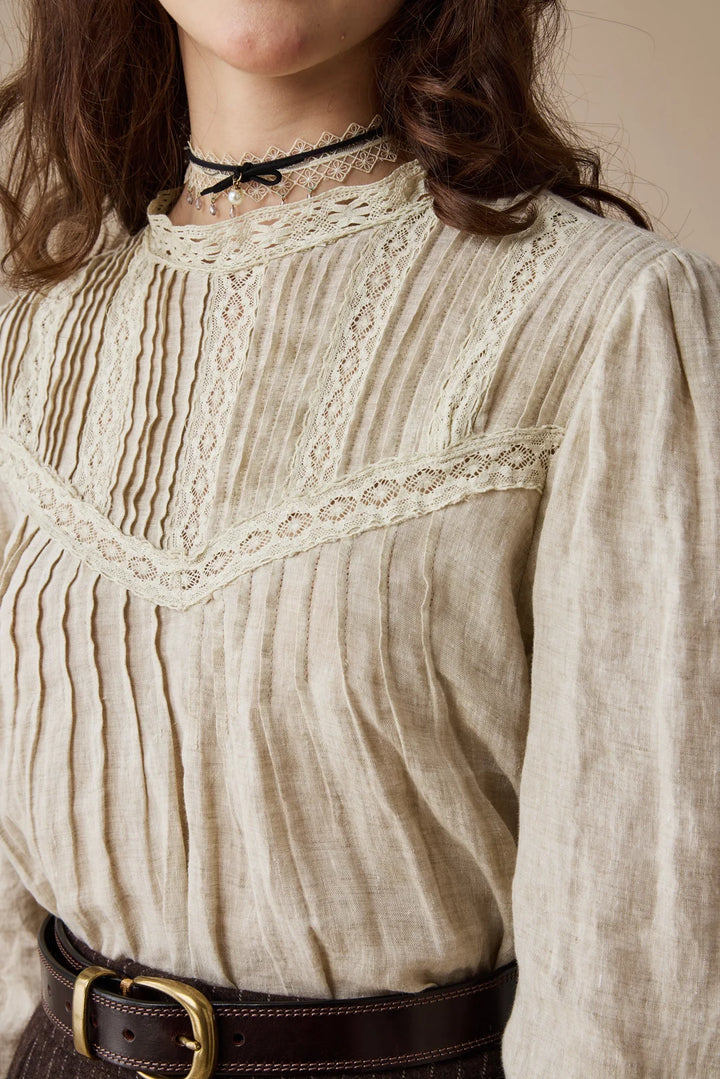 Minna 21 | Edward Linen Lace Blouse
