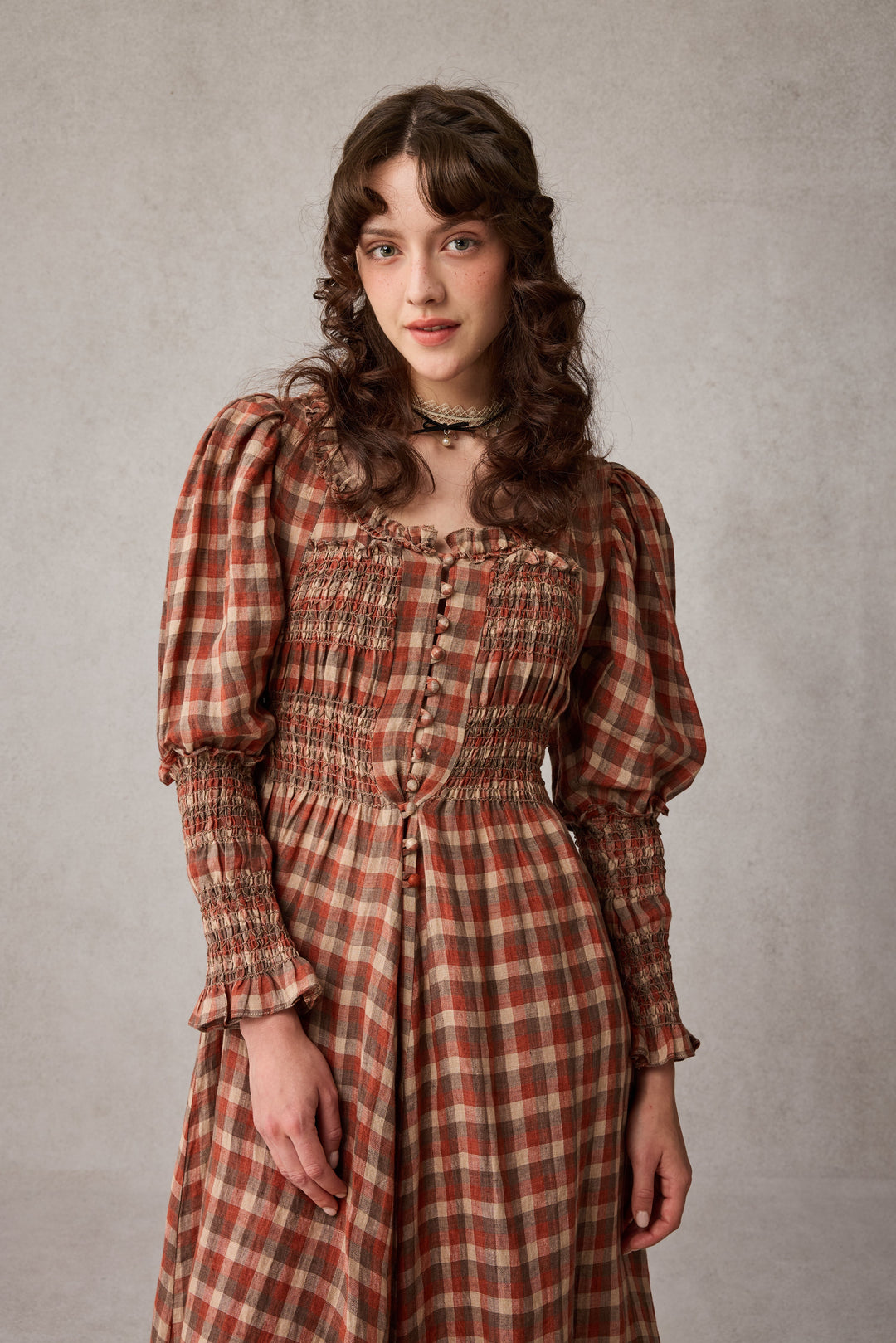 Jasmine 21 |smocking linen dress