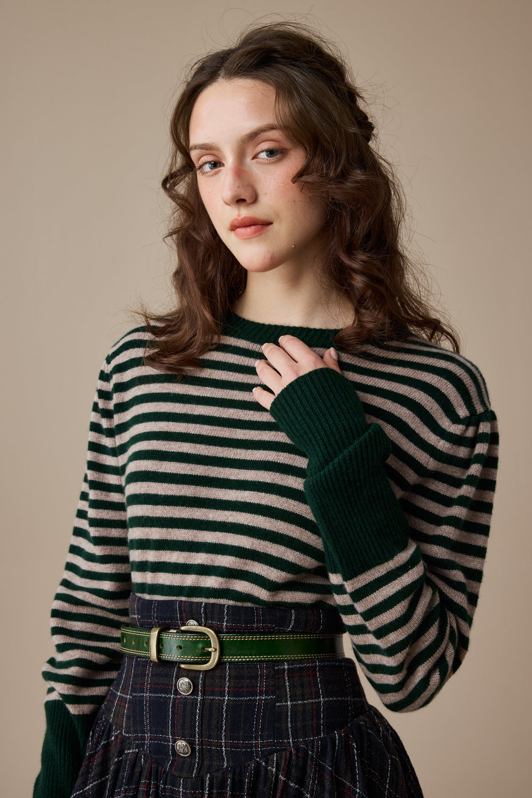 Oxford 13|100% wool classic striped pullover jumper