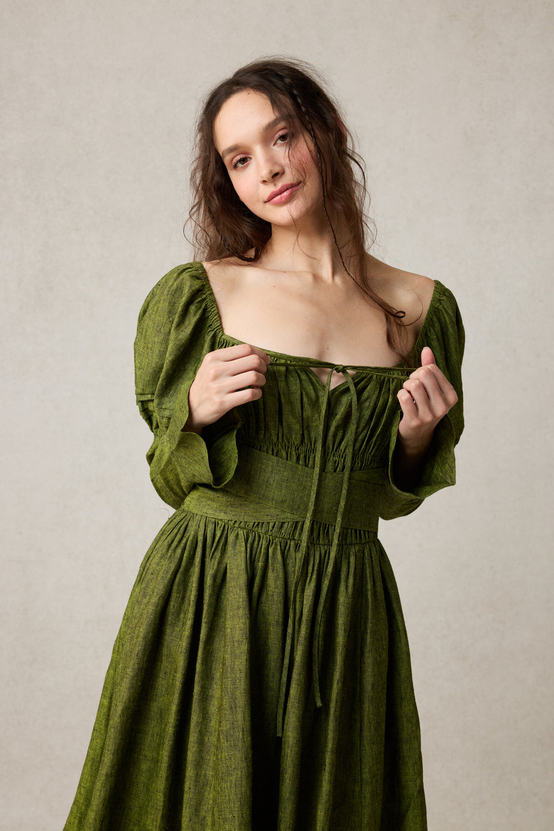 Paisley 11 | Elegant Floral Linen Dress