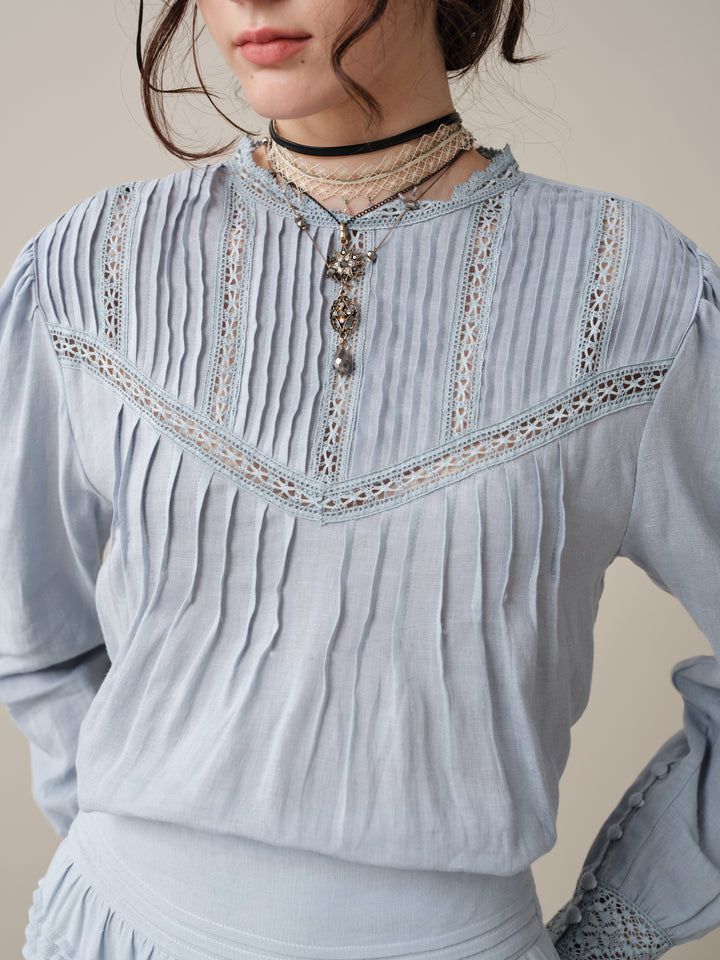Minna 21 | Edward Linen Lace Blouse