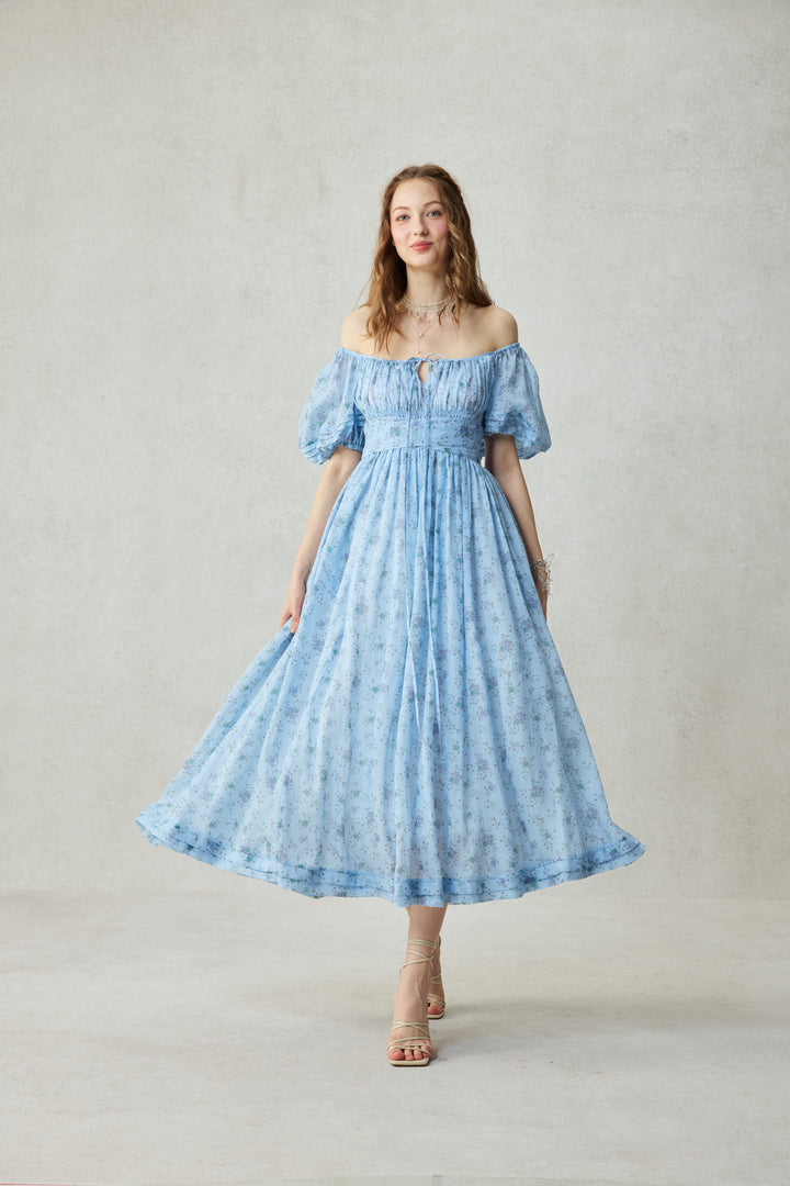 Alice 19 | Floral linen dress