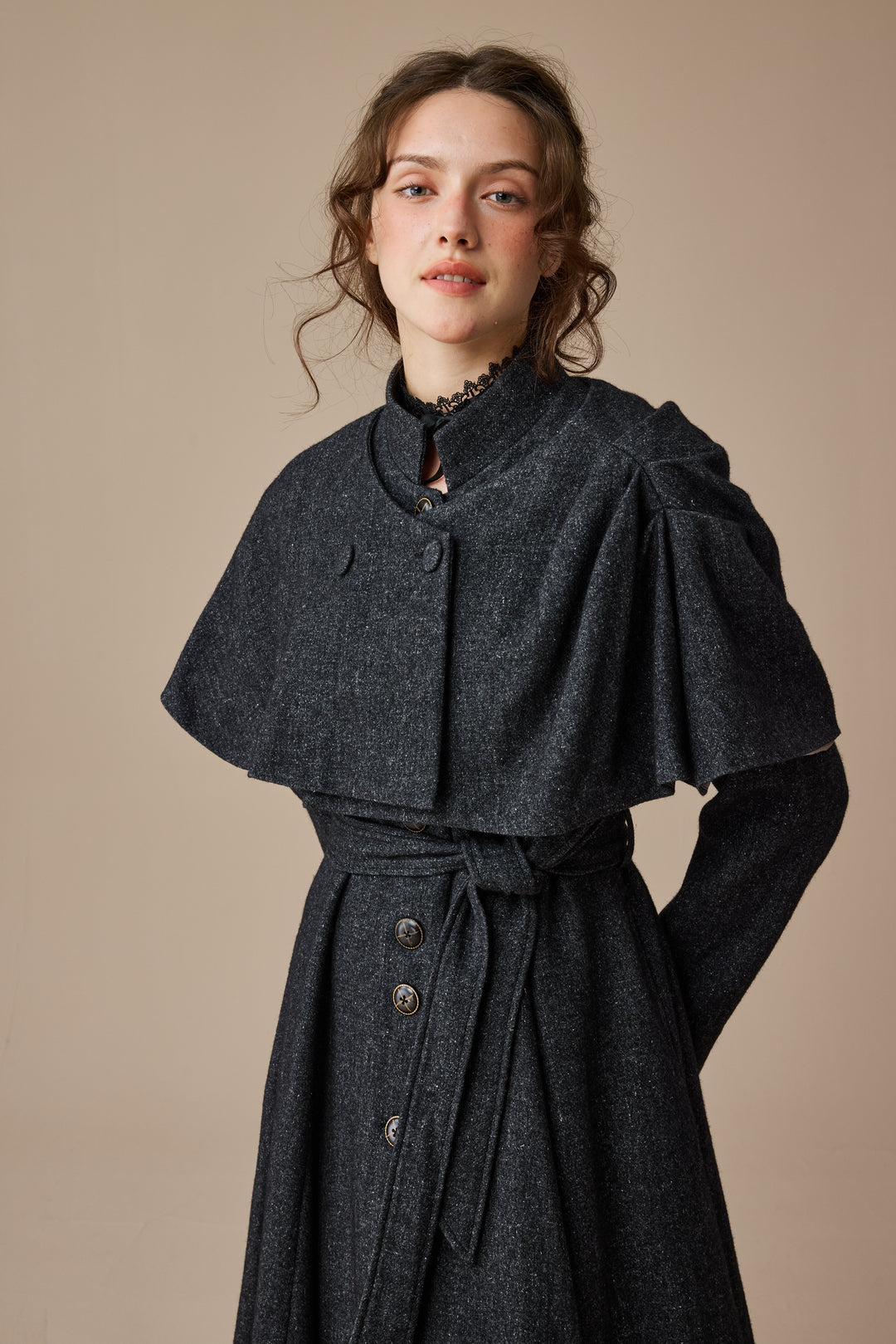 Wendy 15 | 100% Wool Dress & Cape (2 pieces)