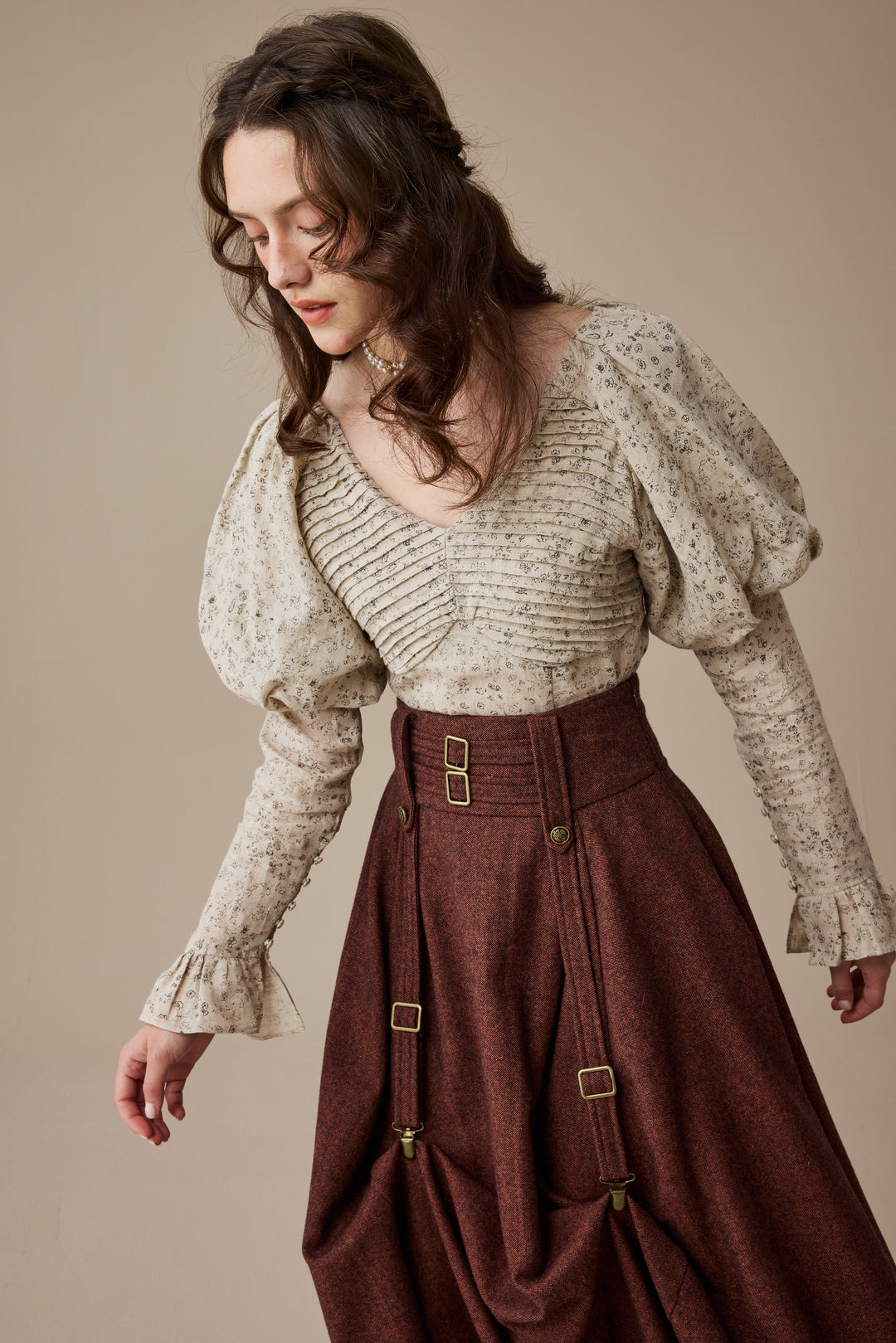 Sonia 33 |pintucked linen blouse