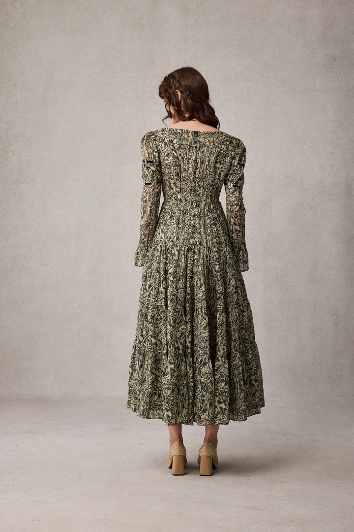 Queena 22 | Empired Maxi linen dress