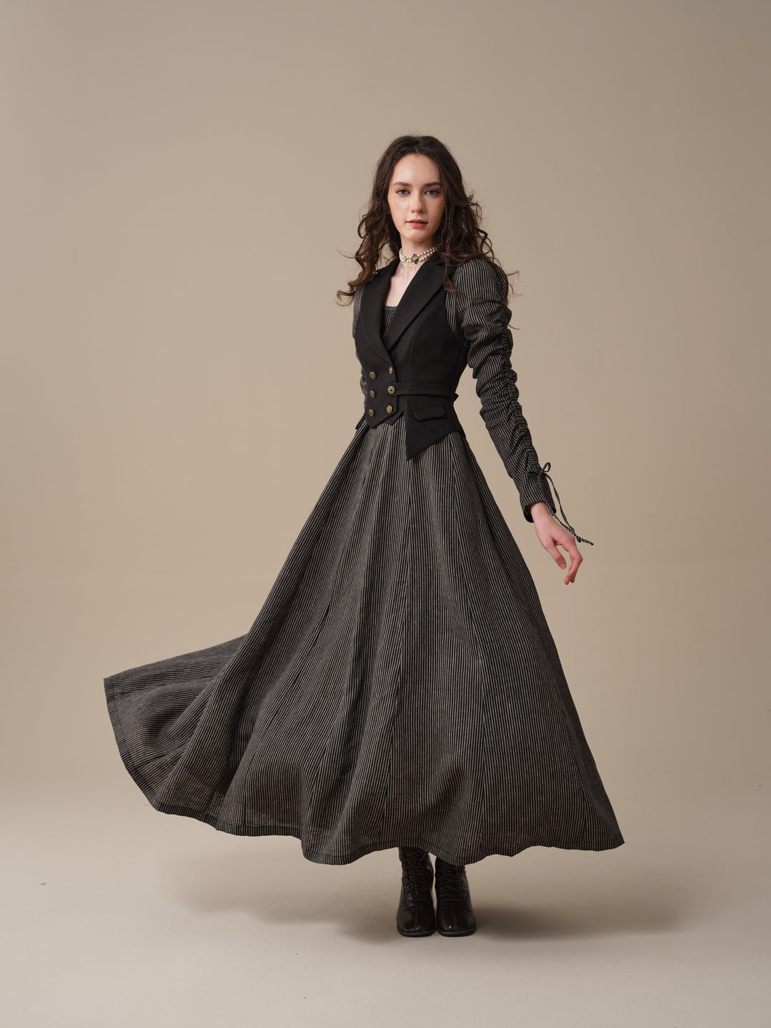 Crystal 17 | Victorian maxi linen dress