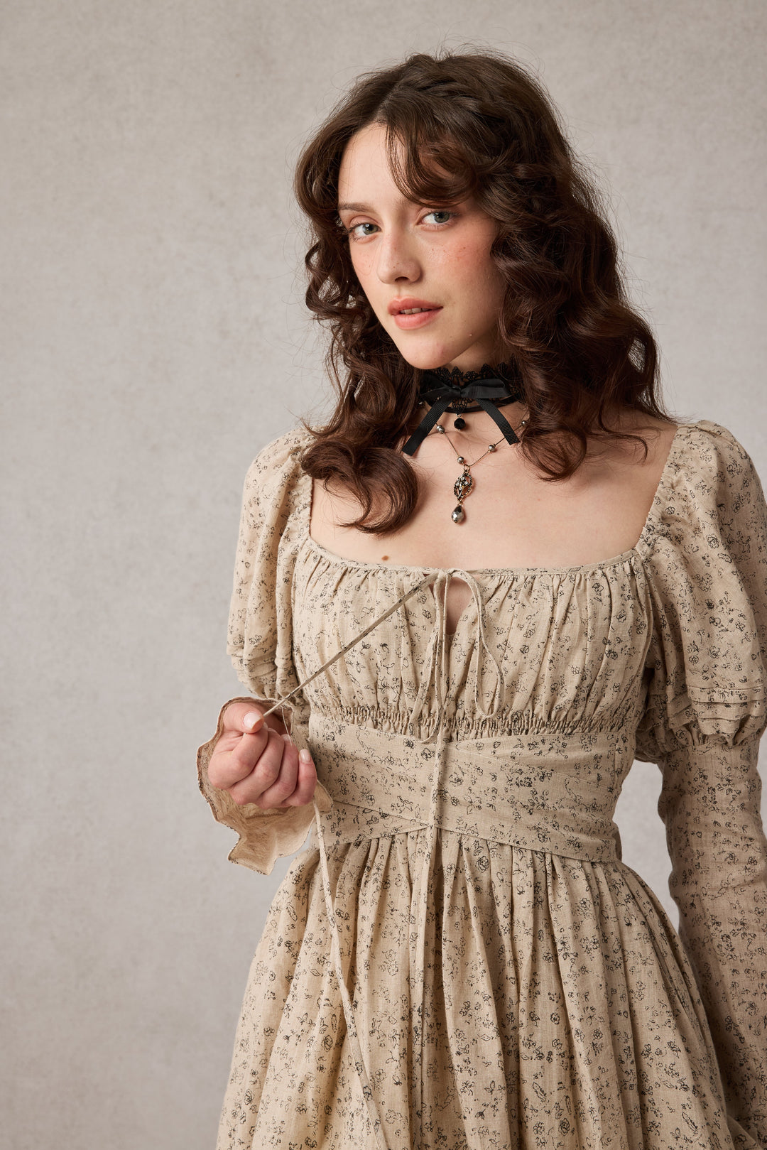 Paisley 11 | Elegant Floral Linen Dress