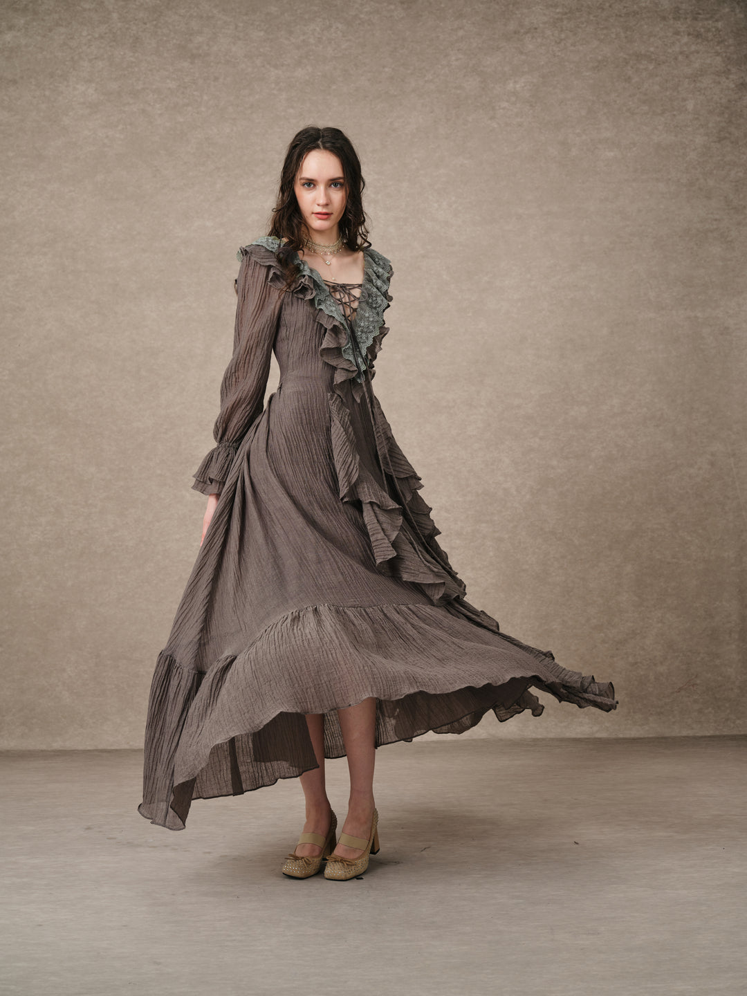 Dewdrops 16 | Maxi Linen Dress Gown
