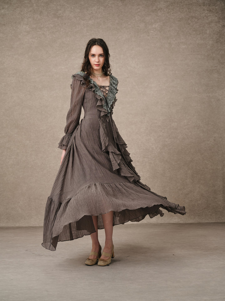 Dewdrops 16 | Maxi Linen Dress Gown