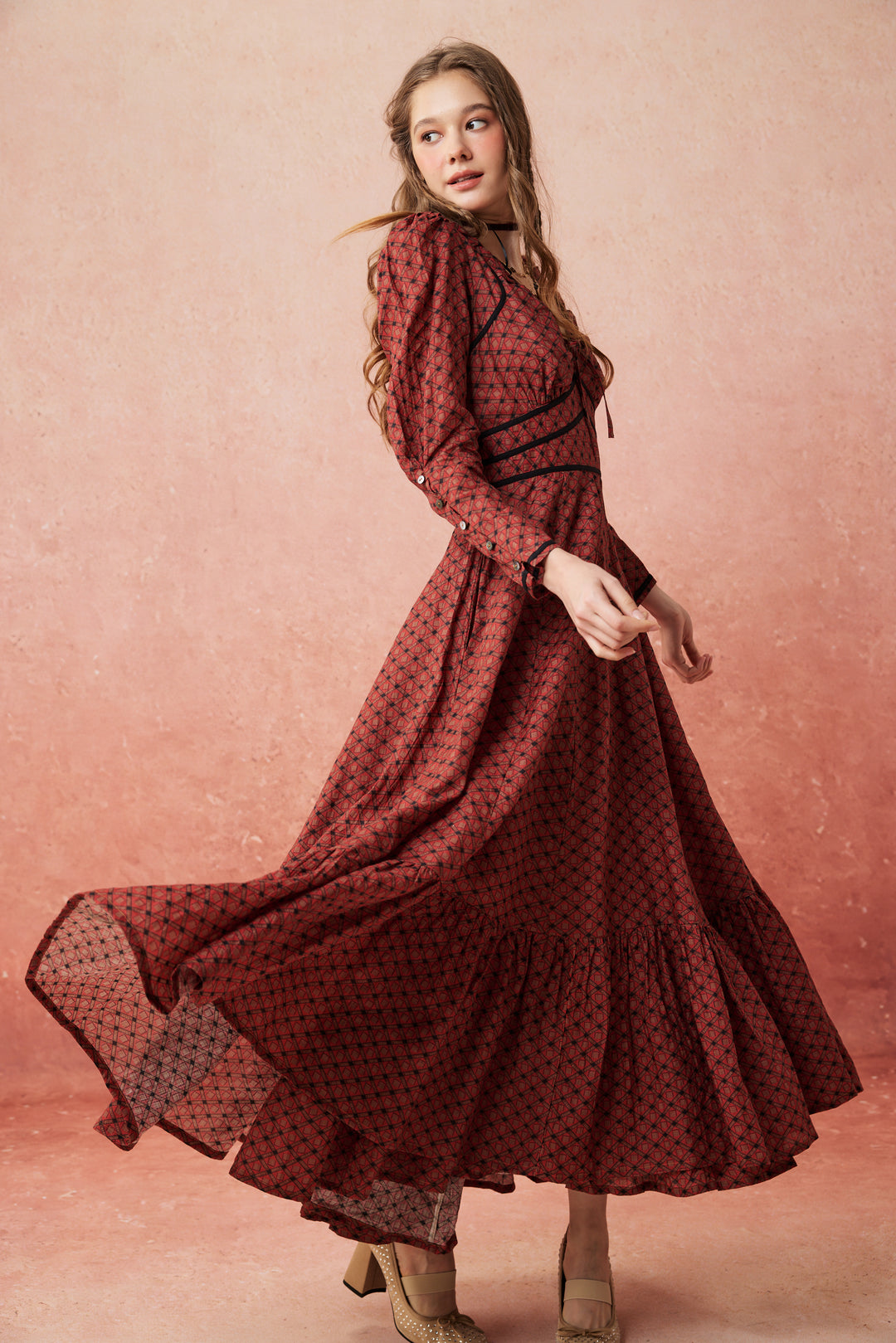 Chelse 19 |Longsleeved Linen Dress Gown