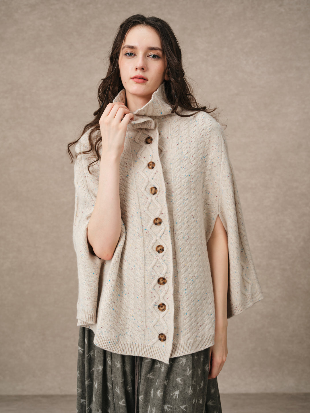 Fleece Cloud | Oversized 100% Wool Knit Poncho