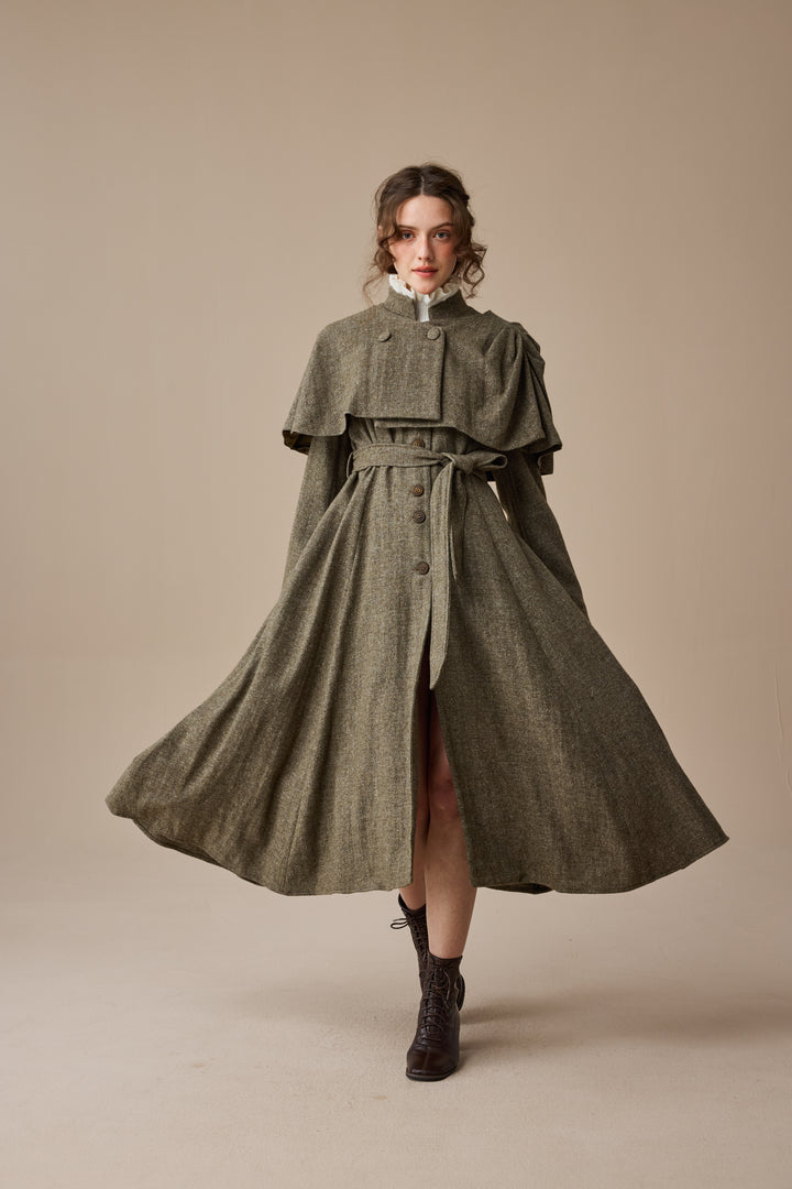 Wendy 15 | 100% Wool Dress & Cape (2 pieces)