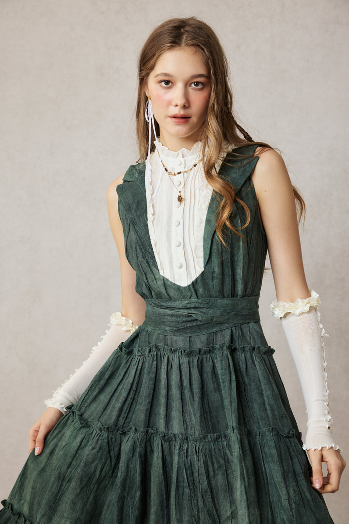 Úrsula 24 | Vintage linen Tiered Dress