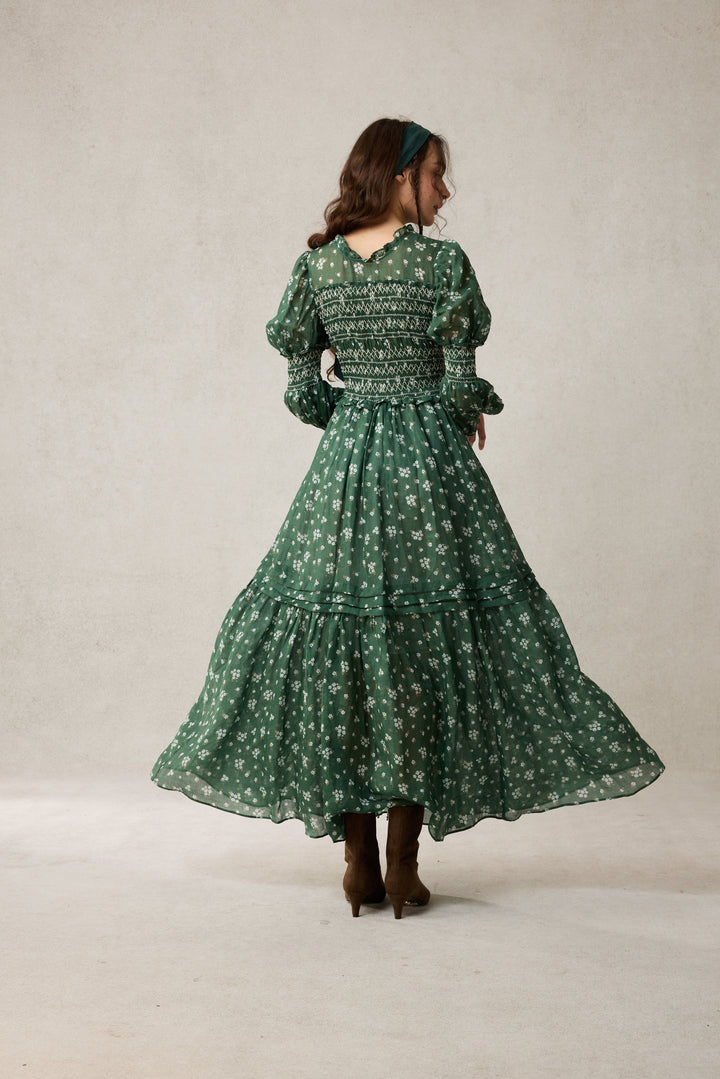 Jane 33 |Edward Smocking Linen Dress Chemise