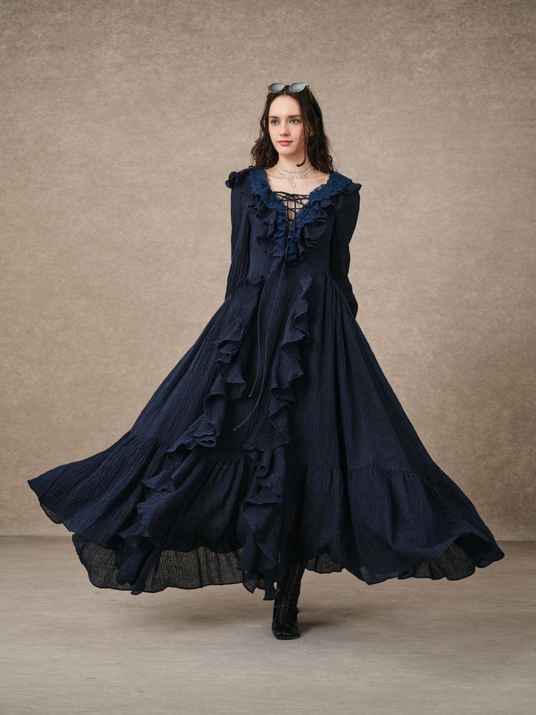 Dewdrops 16 | Maxi Linen Dress Gown