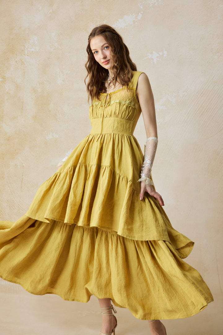 Amélia 29 |Victorian linen dress & skirt （2 pieces)