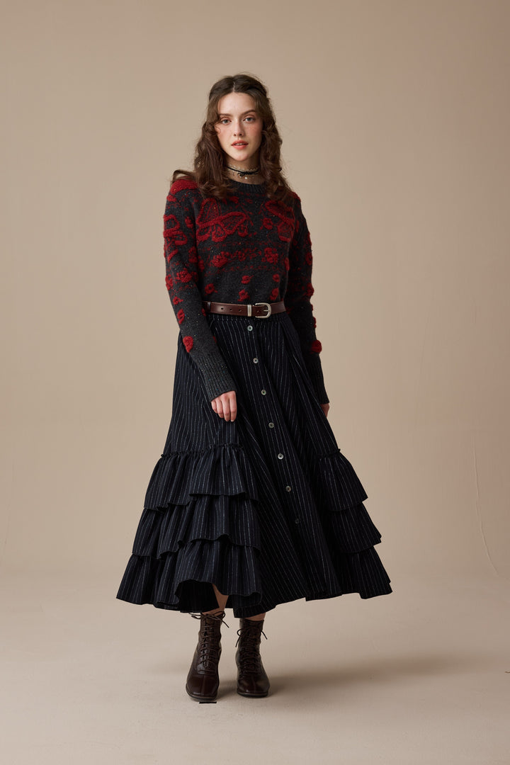 Nutcracker 24 |100% Wool Floral Jumper Sweater