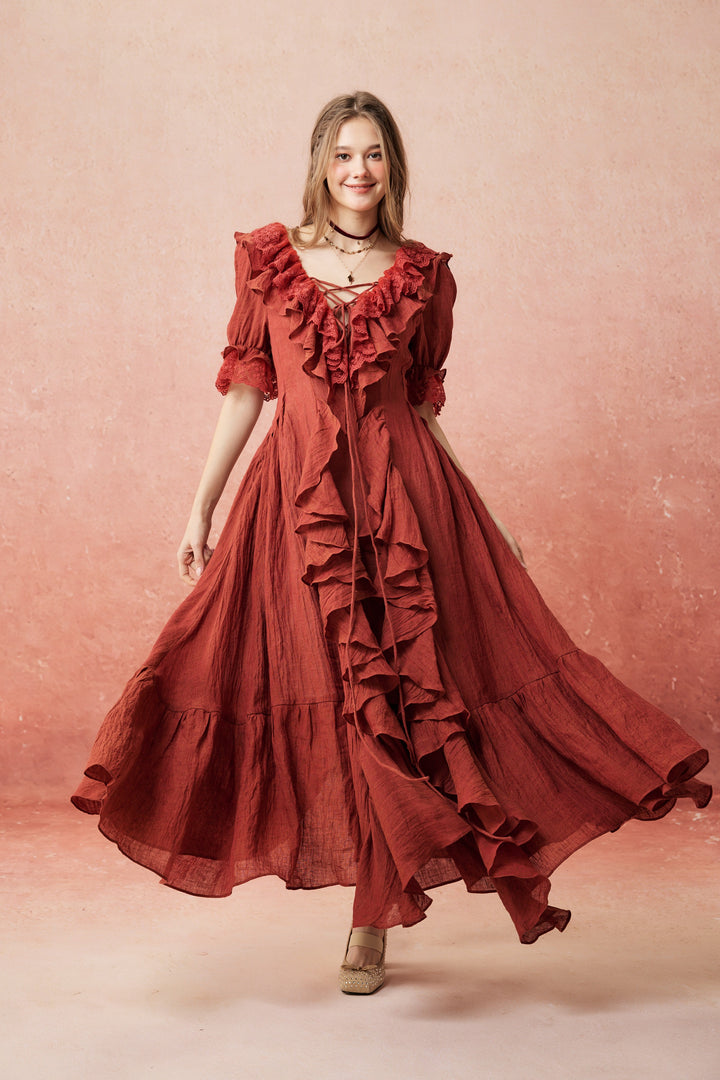 Dewdrops 16 | Maxi Linen Dress Gown