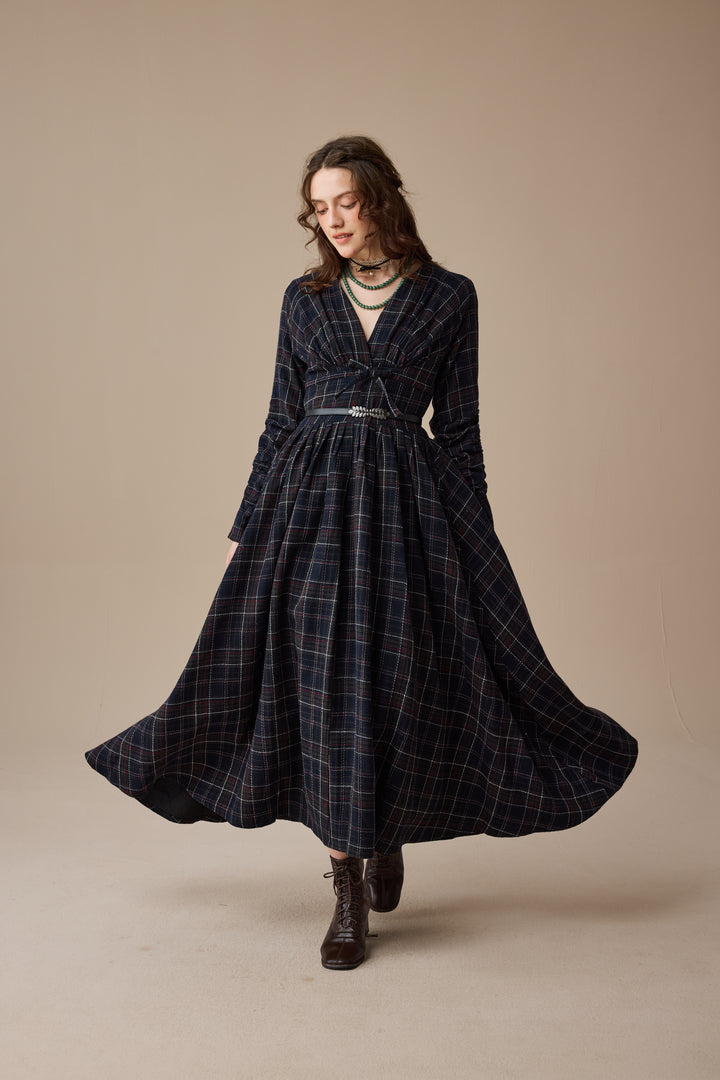 Bette 24 |Gingham 100% Wool Dress