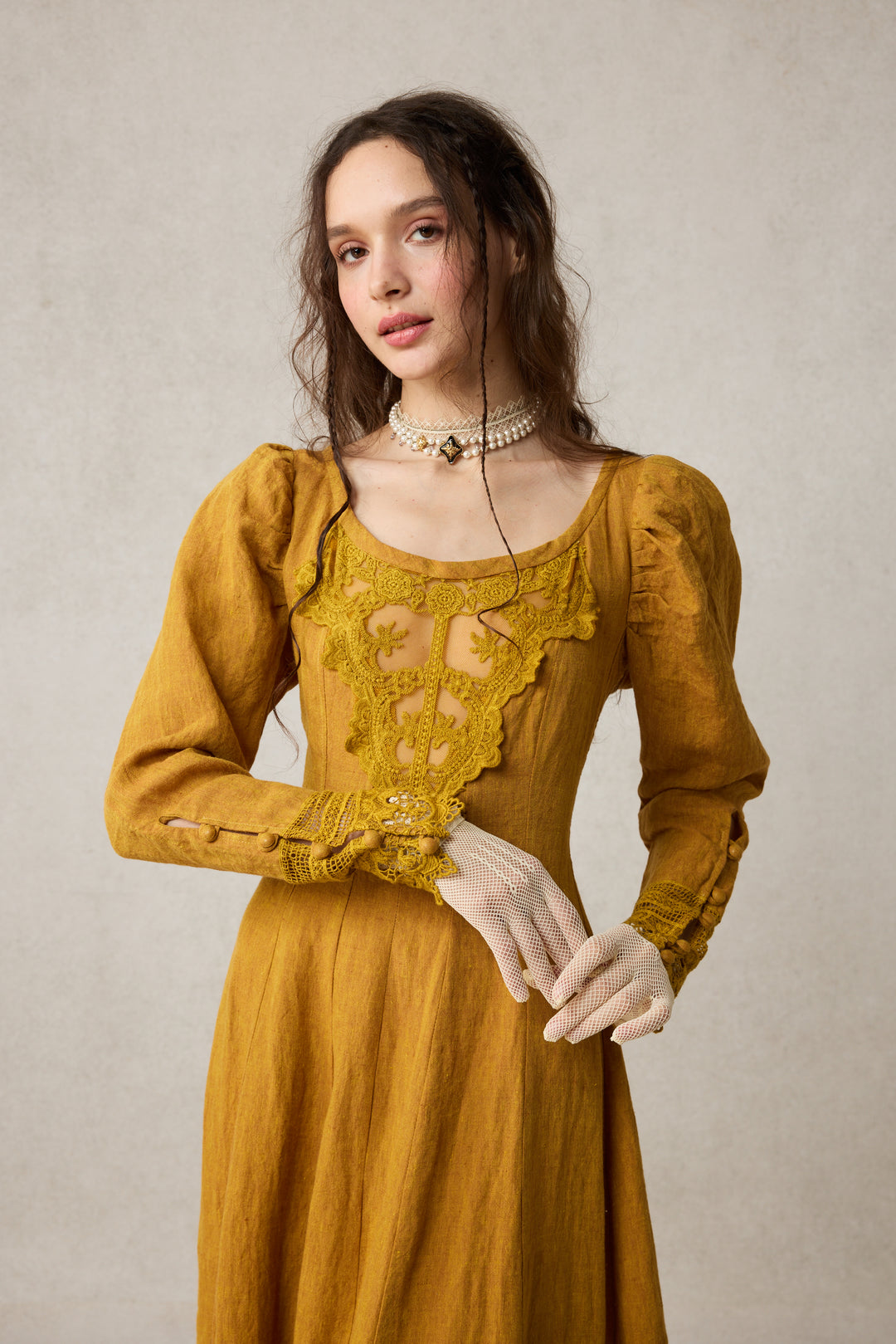 Azalea 23 | Linen Corset Evening Dress