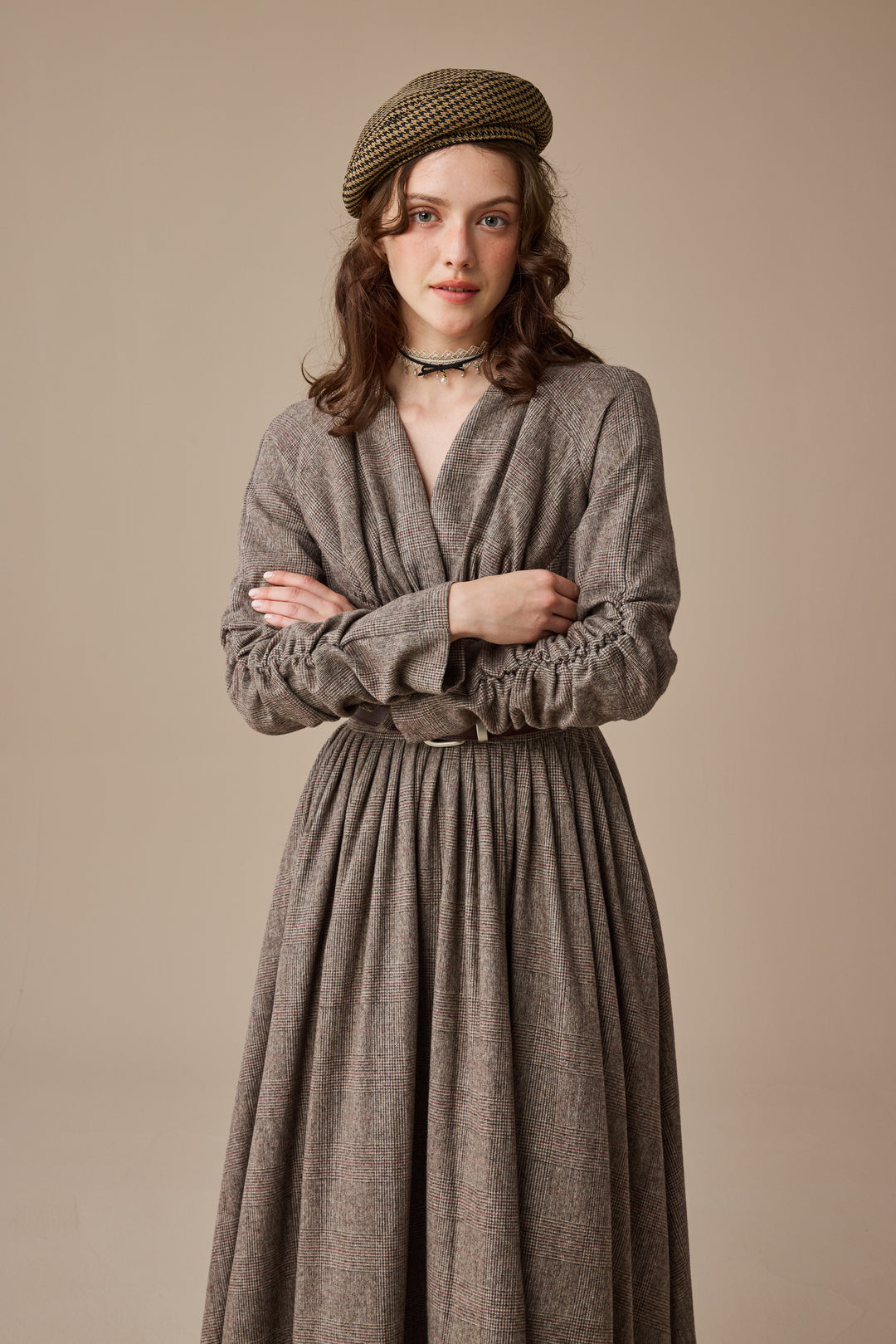 Bette 24 |Gingham 100% Wool Dress