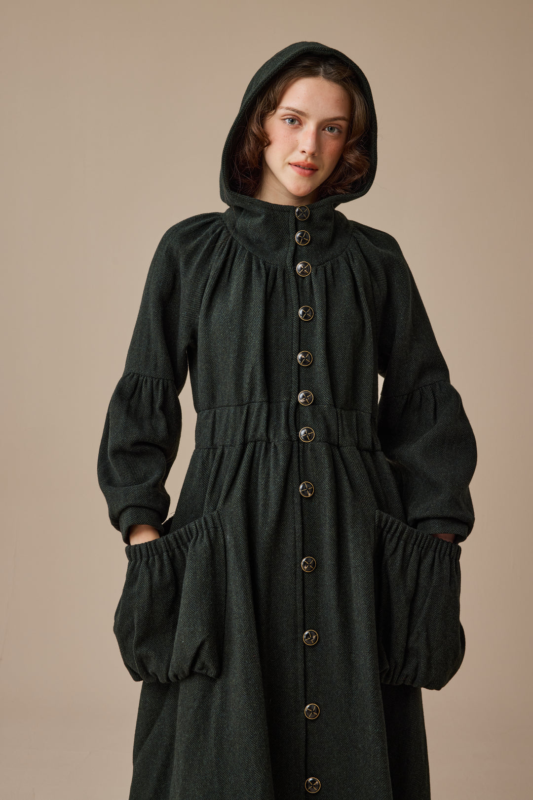 Melissa 28 |100% Wool Hooded Coat