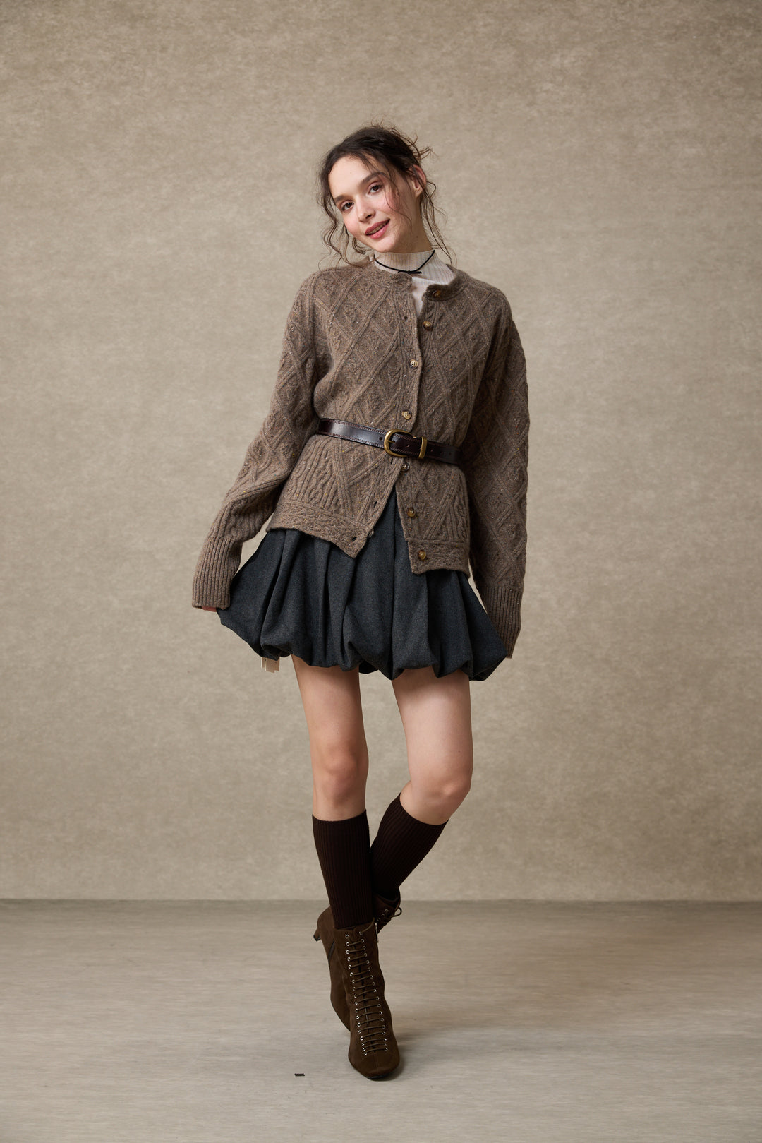 Flurry 17 | 100% Wool Sculptured Knitwear Cardigan