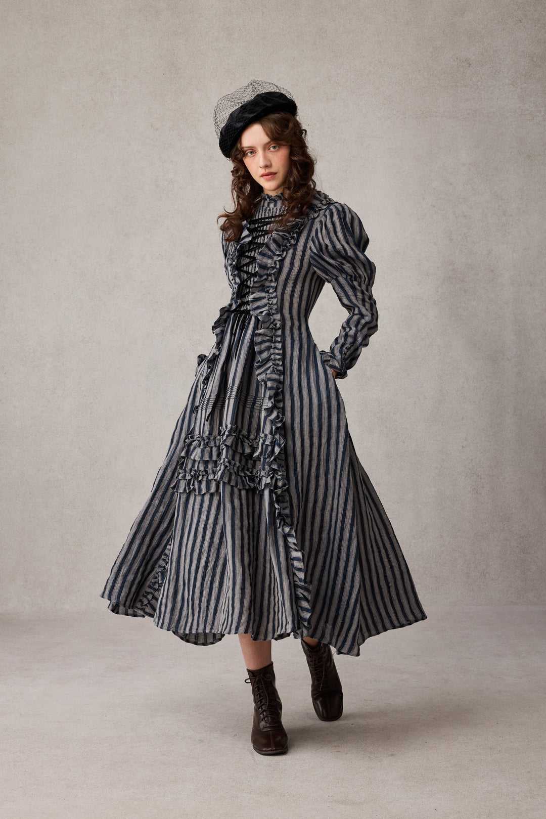 retro linen dress Elizabeth 15